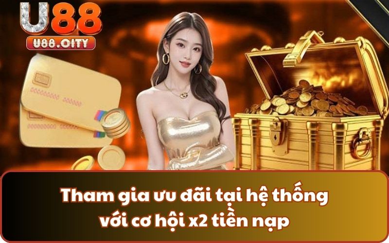 Tham gia ưu đãi tại hệ thống với cơ hội x2 tiền nạp